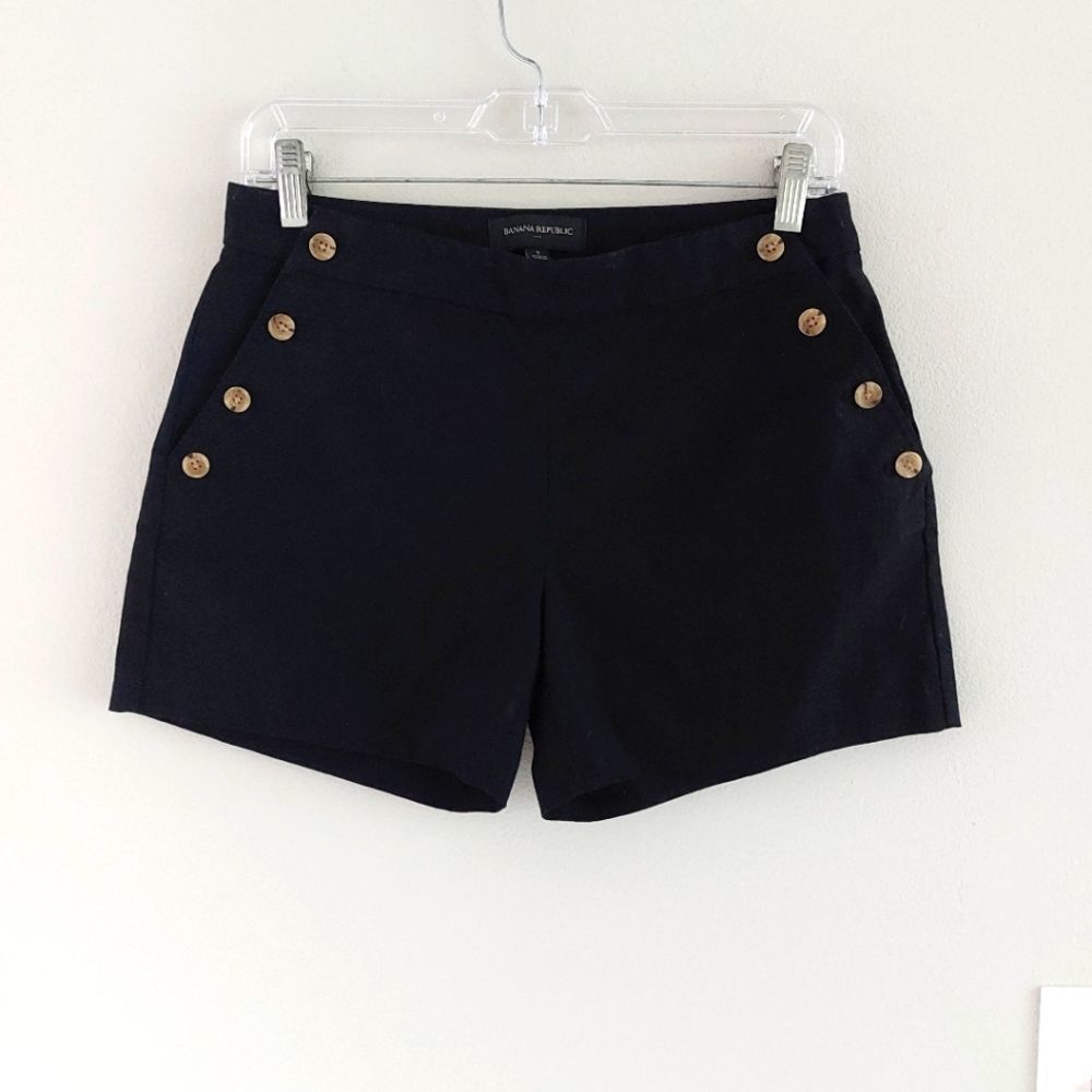 Banana Republic black high rise sailor shorts